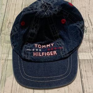 Tommy Hilfiger Blue Jean Washed Denim Ball Cap Child’s Small 100% Cotton Elastic